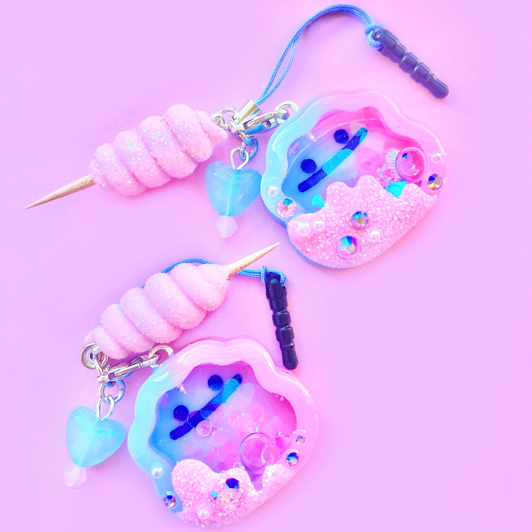 Mini Ditto Cotton Candy Liquid Shaker Switch/ Phone Charm