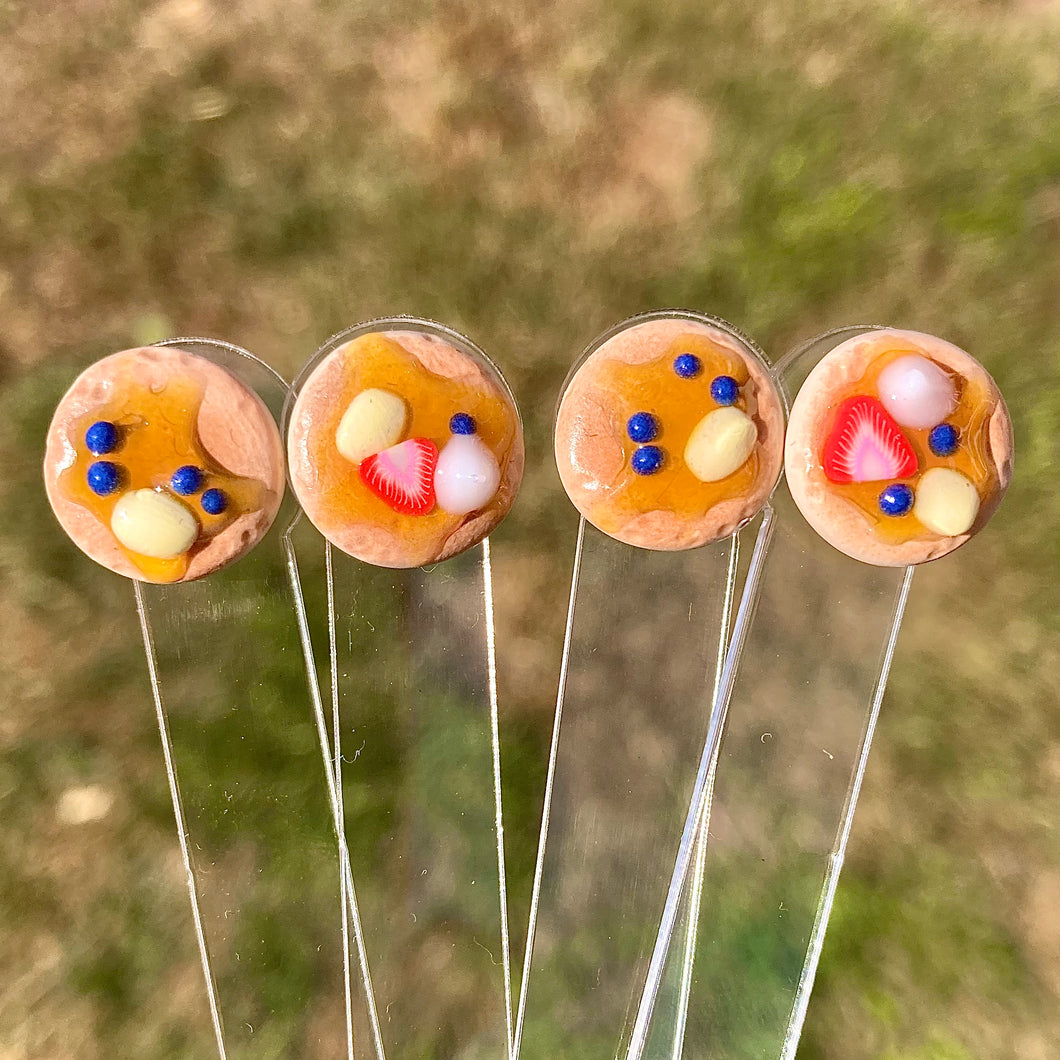 Pancake Polymer Clay Earrings Studs