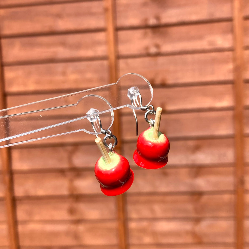 Candy Apple Polymer Clay Dangle Earrings