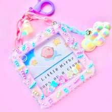 Load image into Gallery viewer, Cloud Kirb Square Resin Liquid Shaker Purse Charm
