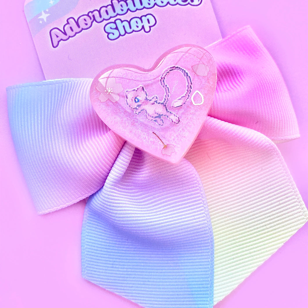 Mew Sakura Pastel Rainbow Hair Clip Bow