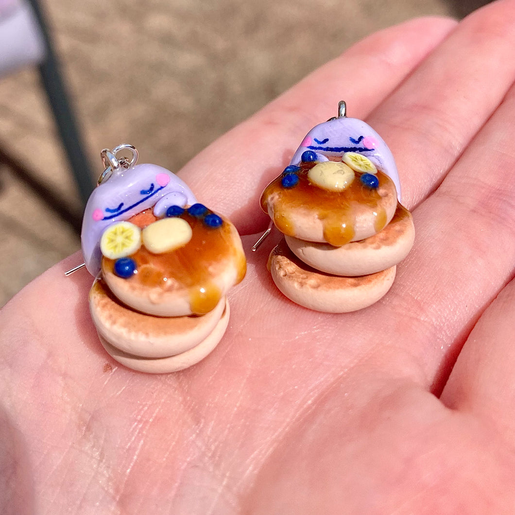 Ditto Pancake Stack Sterling Silver Polymer Clay Earrings