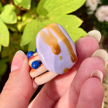 Load image into Gallery viewer, Ditto Blueberry Pancake Stack Polymer Clay Figure
