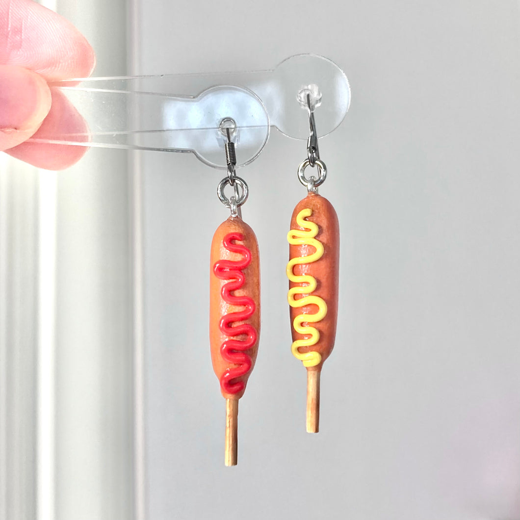 Corndog Earrings