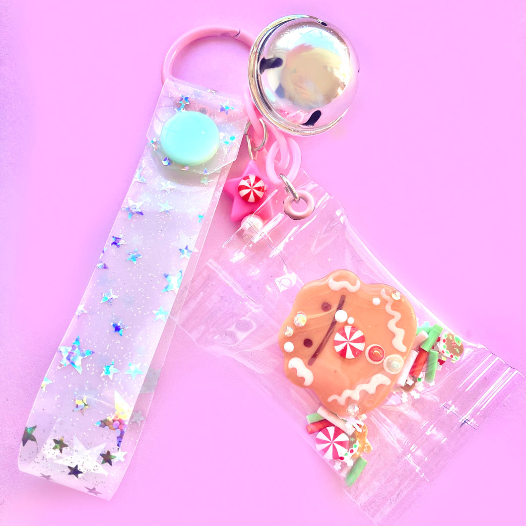 Ditto Christmas Gingerbread Candy Wrapper Loop Strap Charm