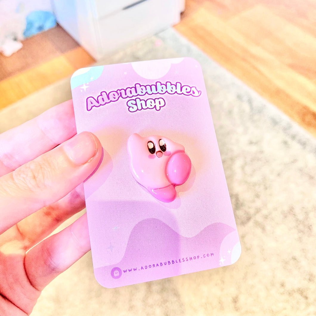 Kirb Clay Hand-Painted Pin