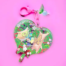 Load image into Gallery viewer, Koroks Zelda Hand Painted Drippy Heart Resin Dry Shaker Purse Charm
