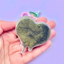 Load image into Gallery viewer, Koroks Zelda Hand Painted Drippy Heart Resin Dry Shaker Purse Charm
