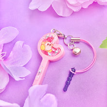 Load image into Gallery viewer, Kirb Waddle Moon Wand Resin Dry Shaker Nintendo Switch/ Phone Charm
